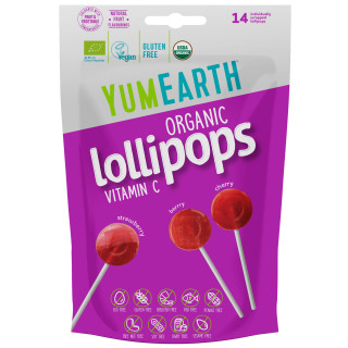 Ekologiczne lizaki owocowe z witaminą C 14 sztuk Yum Earth 87 g