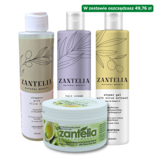 Zestaw ZANTELIA – Naturalna pielęgnacja włosów i ciała | Oliwa & Aloes