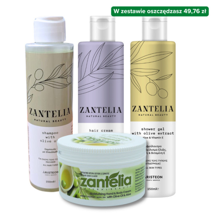 Zestaw ZANTELIA – Naturalna pielęgnacja włosów i ciała | Oliwa & Aloes