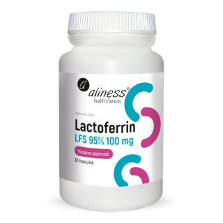 Lactoferrin LFS 95% z witaminą C 100 mg x 30 kapsułek suplement diety - Aliness