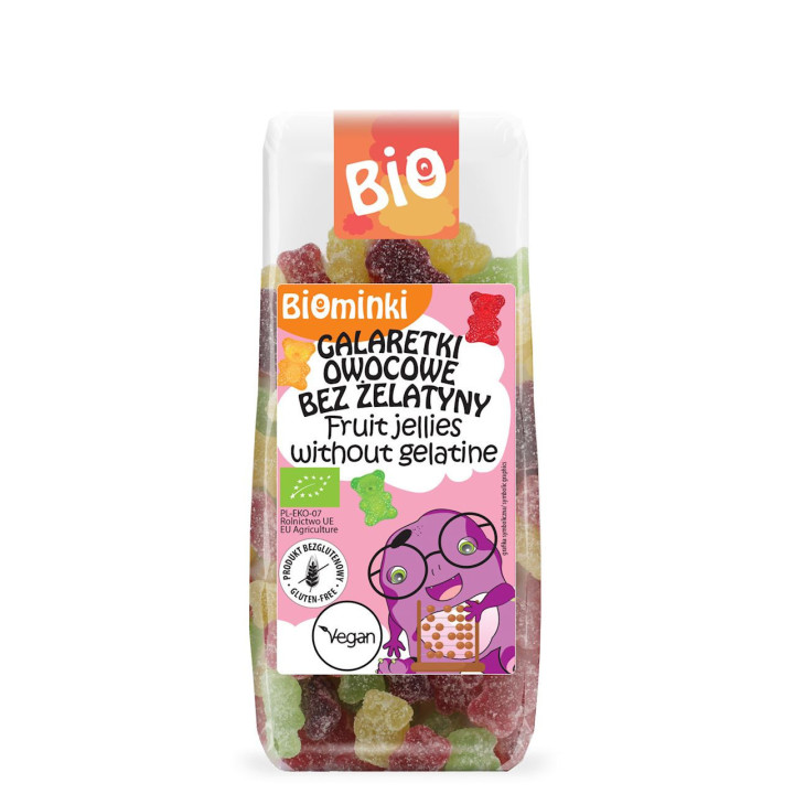 BIO galaretki owocowe bez żelatyny BIO Minki 100 g