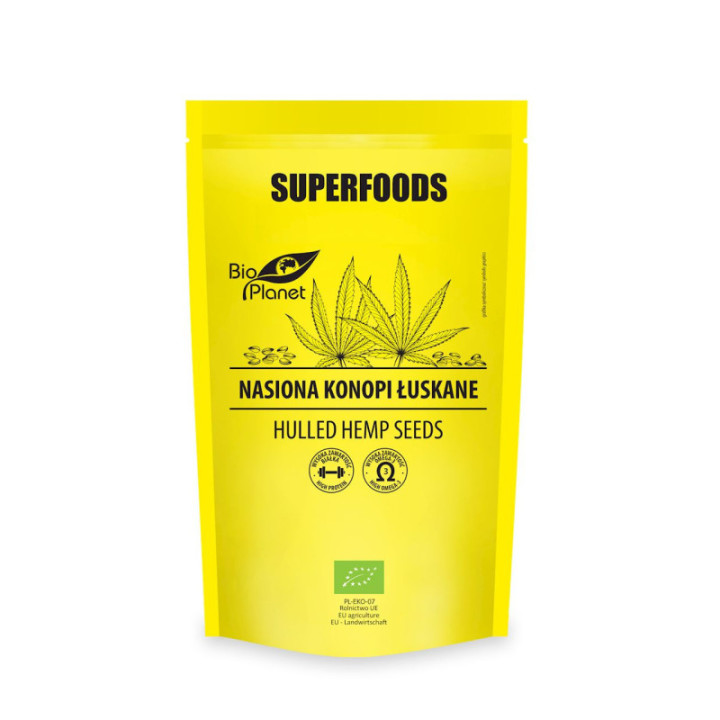 BIO nasiona konopi łuskane BIO Planet 200 g