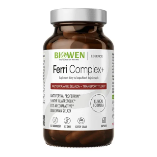 Żelazo Ferri Complex+ suplement diety, 60 kapsułek - Biowen