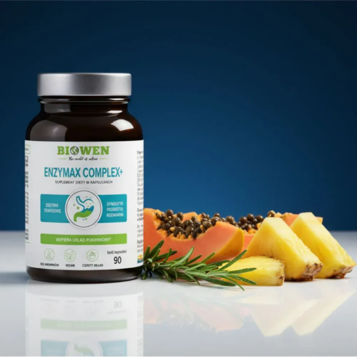 EnzyMax Complex + Biowen enzymy trawienne suplement diety – 90 kapsułek
