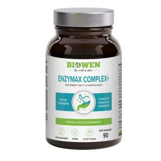 EnzyMax Complex + Biowen enzymy trawienne suplement diety – 90 kapsułek