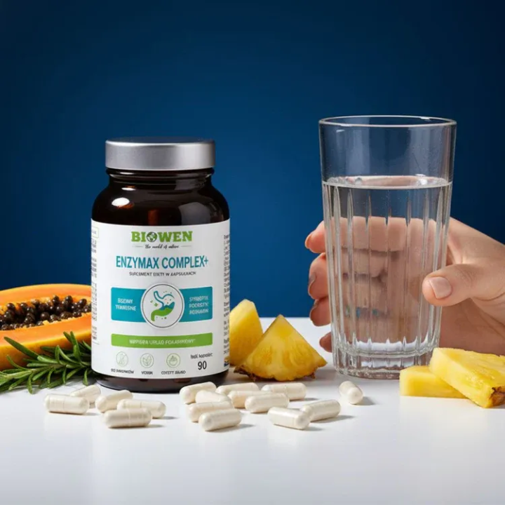 EnzyMax Complex + Biowen enzymy trawienne suplement diety – 90 kapsułek