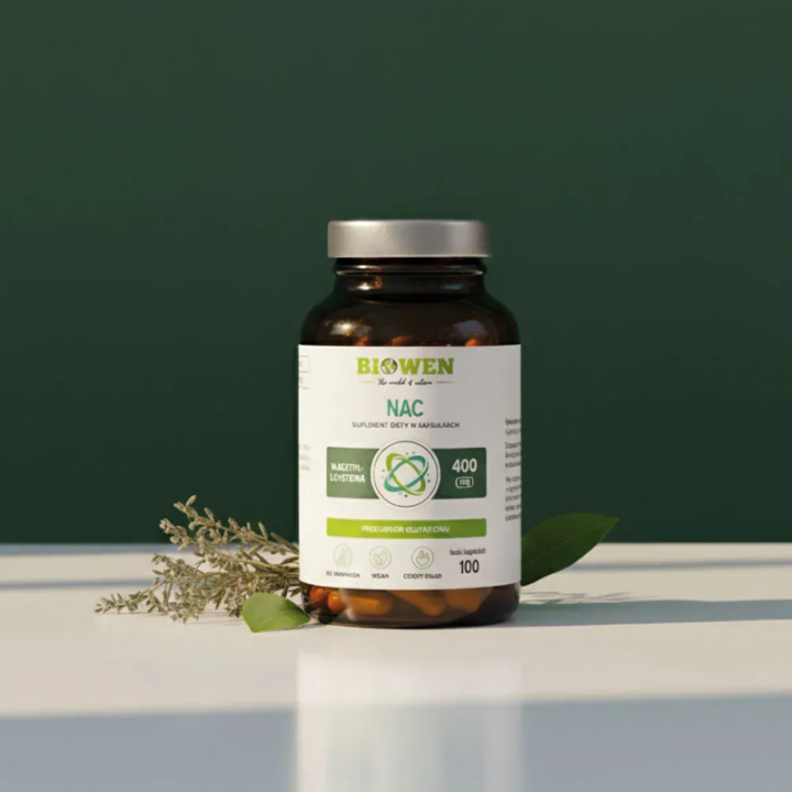 N-acetylo-L-cysteina (NAC) 400 mg, 100 kapsułek, suplement diety - Biowen