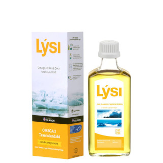Tran islandzki o smaku cytrynowym 240 ml suplement diety - LYSI