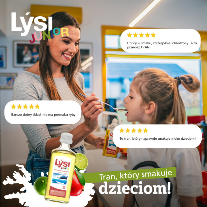Junior Omega 3 perełki suplement diety o smaku gumy balonowej 60 kapsułek - LYSI