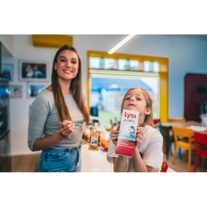 Junior Omega 3 perełki suplement diety o smaku gumy balonowej 60 kapsułek - LYSI