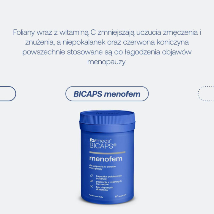 Formeds BICAPS menofem 60 kapsułek suplement diety - wspracie w menopauzie