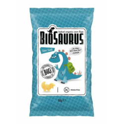 Chrupki kukurydziane BIO Saurus dinozaury z solą morską 50 g – bezglutenowe