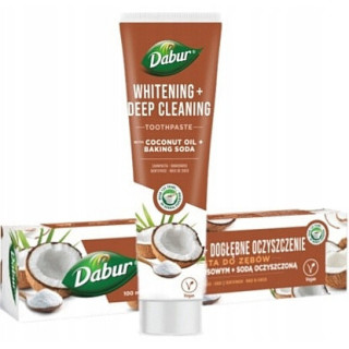Dabur pasta wybielająca z olejem kokosowym i sodą 100 ml