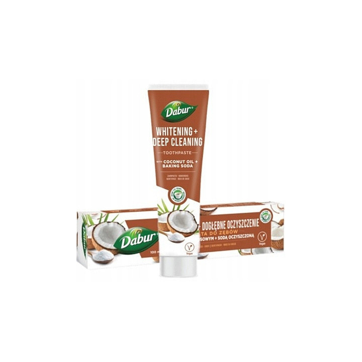 Dabur pasta wybielająca z olejem kokosowym i sodą 100 ml