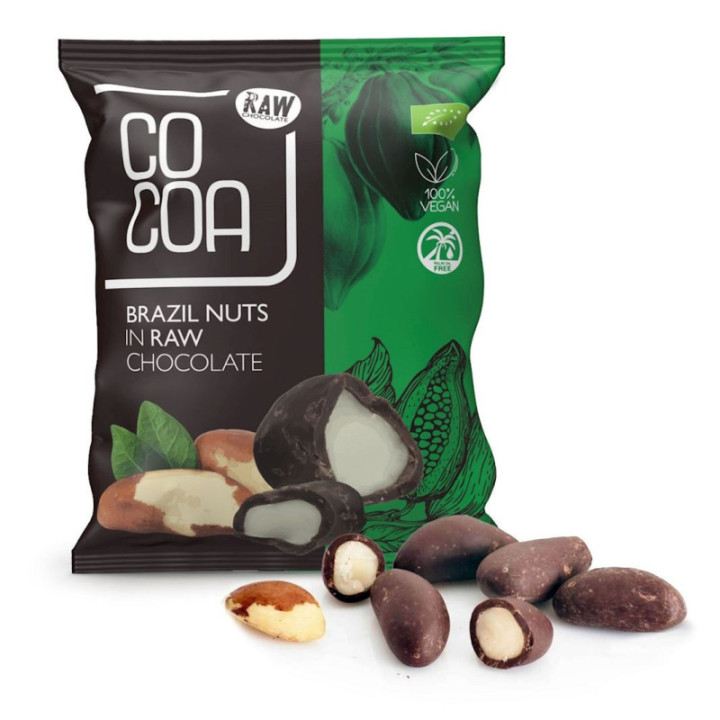 Orzechy brazylijskie w surowej czekoladzie BIO 70 g COCOA