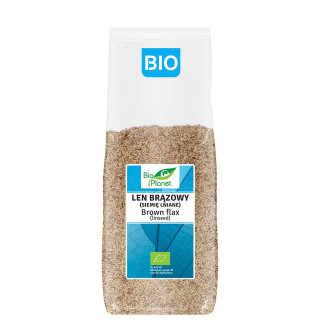 Len brązowy ( siemię lniane) BIO 1 kg - Bio Planet