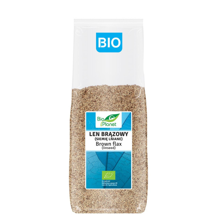Len brązowy ( siemię lniane) BIO 1 kg - Bio Planet