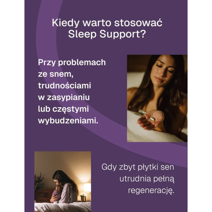Sleep Support Biowen 60 kapsułek suplement na lepszy sen