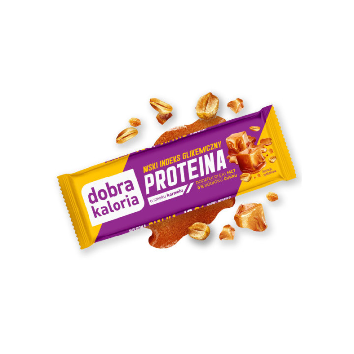 Baton PROTEIN karmel 45 g – niski IG 36