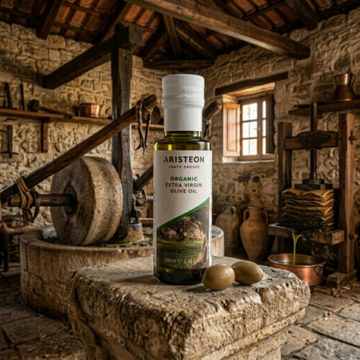 Ekologiczna oliwa z oliwek EXTRA VIRIGIN 100 ml ARISTEON z Grecji
