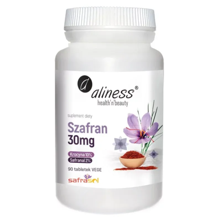 Szafran Safrasol 30 mg – 10% krocyny, 2% safranalu Aliness