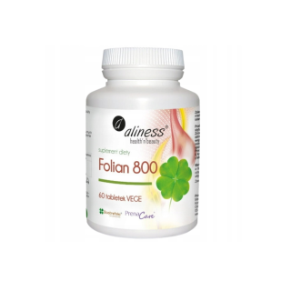 Aliness Folian 800 µg | Aktywny Quatrefolic® | 100 tab. VEGE