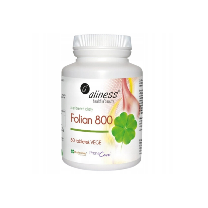 Aliness Folian 800 µg | Aktywny Quatrefolic® | 100 tab. VEGE