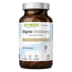 Magnez chelatowany 850 mg Biowen suplement diety – 100 kaps