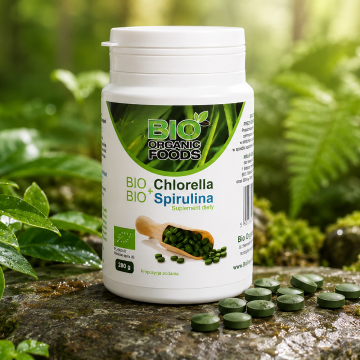 BIO Chlorella i Spirulina – naturalne Superfoods w jednej kapsułce