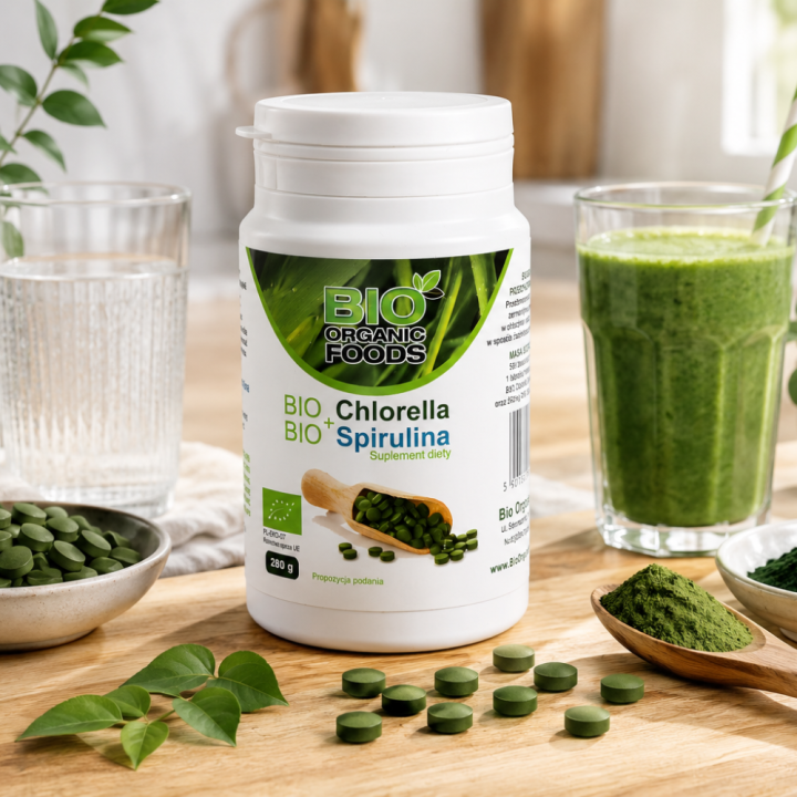 BIO Chlorella i Spirulina – naturalne Superfoods w jednej kapsułce