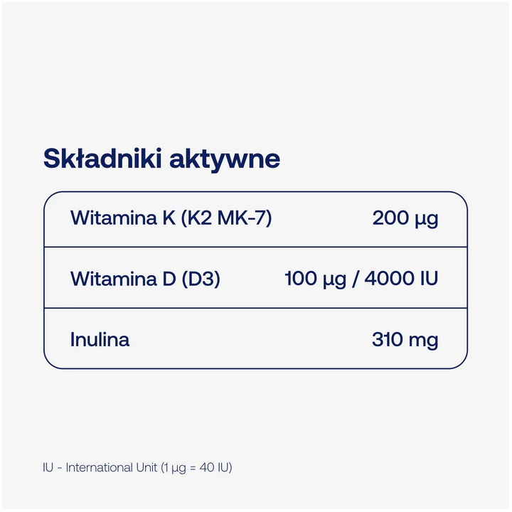BICAPS K2 D3 MAX 4000 IU – witamina D3 + K2 MK-7
