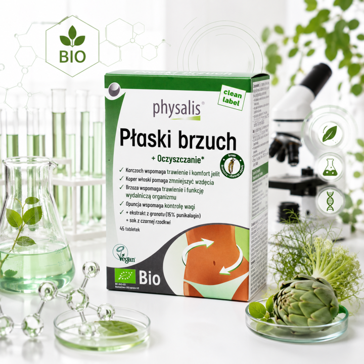 Tabletki na płaski brzuch BIO Physalis – 45 szt.