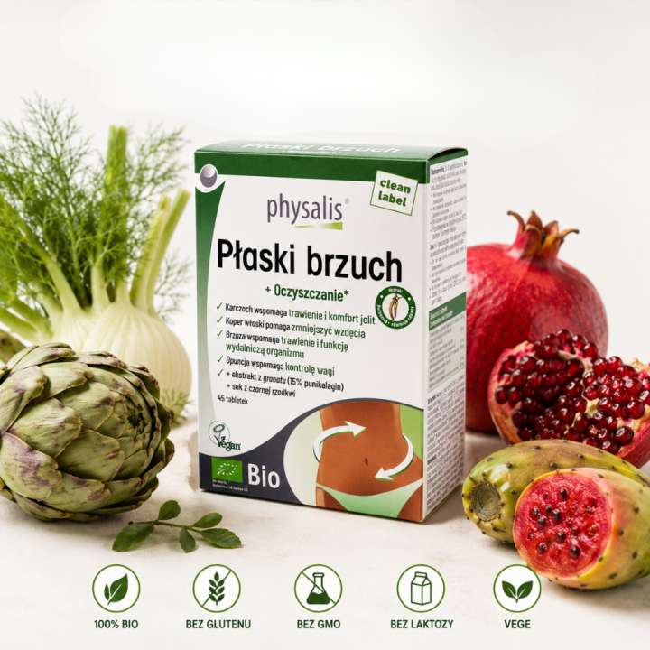 Zestaw płaski brzuch + spalanie tłuszczu Physalis tabletki