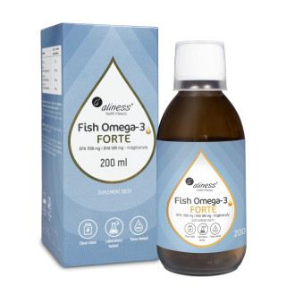 Aliness Fish Omega 3 FORTE 50/25 200 ml – EPA 1198 mg DHA 589 mg