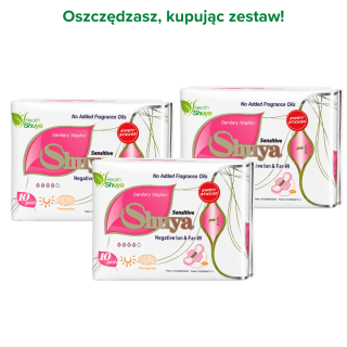 Zestaw 3x Podpaski dzienne Shuya Health Sensitive 30 szt. + Darmowa dostawa