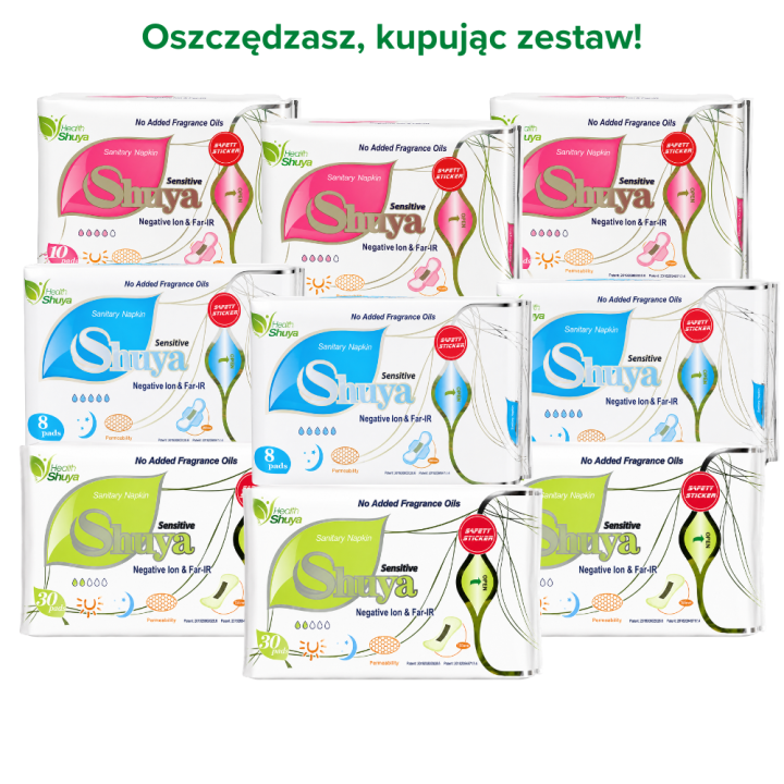 Shuya Health Sensitive Zestaw Premium 144 szt. + Darmowa Dostawa