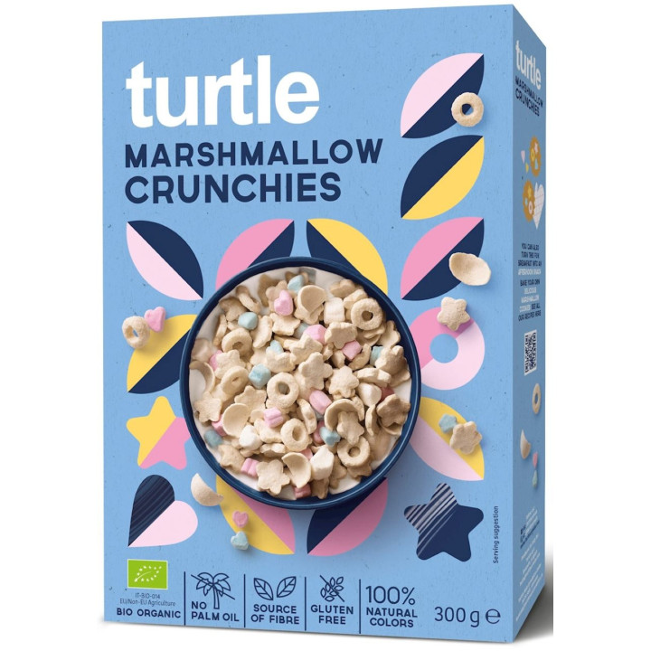 Chrupki zbożowe z piankami marshmallow BIO bezglutenowe 300g | Turtle