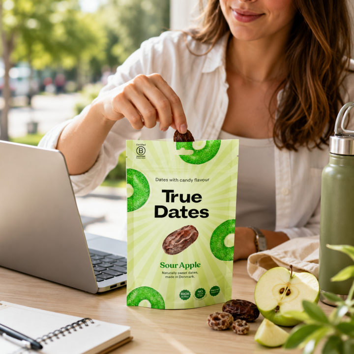 True Dates Sour Apple 100g | Zdrowe daktyle kwaśne jabłko