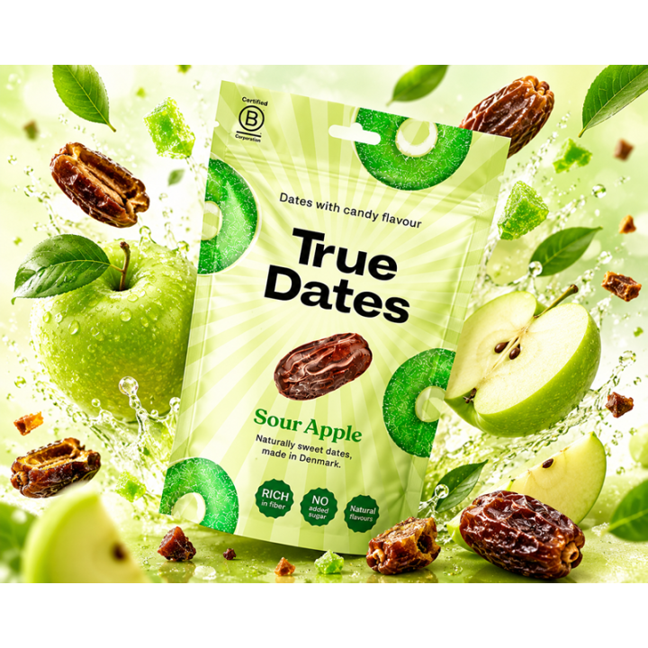 True Dates Sour Apple 100g | Zdrowe daktyle kwaśne jabłko