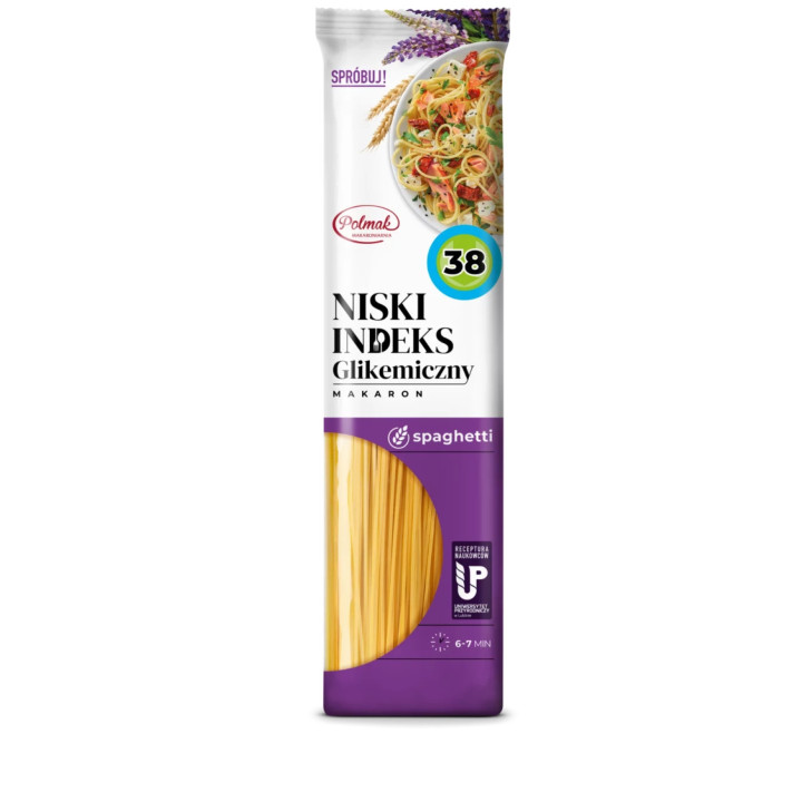 Spaghetti Niski Indeks Glikemiczny 250 g POLMAK – Makaron IG 38