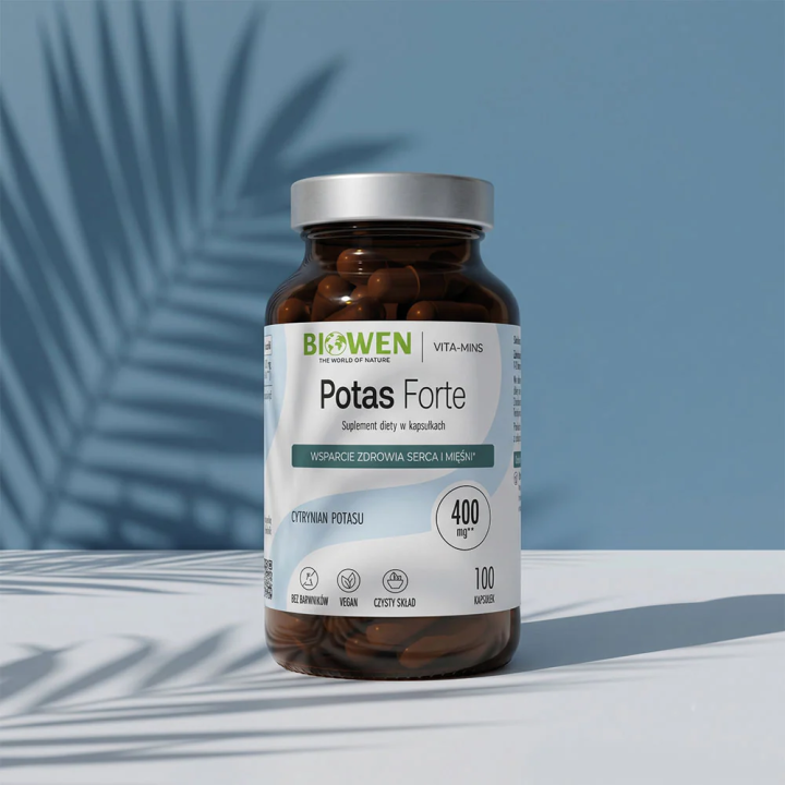 Potas Forte Biowen 100 kaps. – 400 mg potasu w cytrynianie