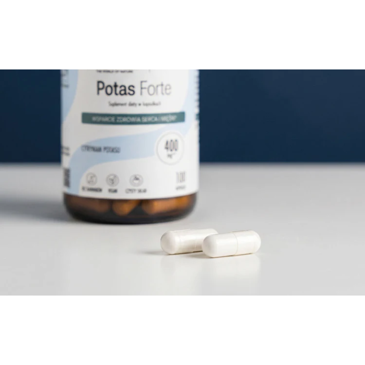 Potas Forte Biowen 100 kaps. – 400 mg potasu w cytrynianie