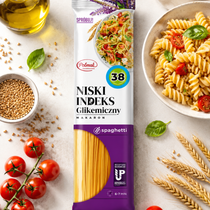 Spaghetti Niski Indeks Glikemiczny 250 g POLMAK – Makaron IG 38