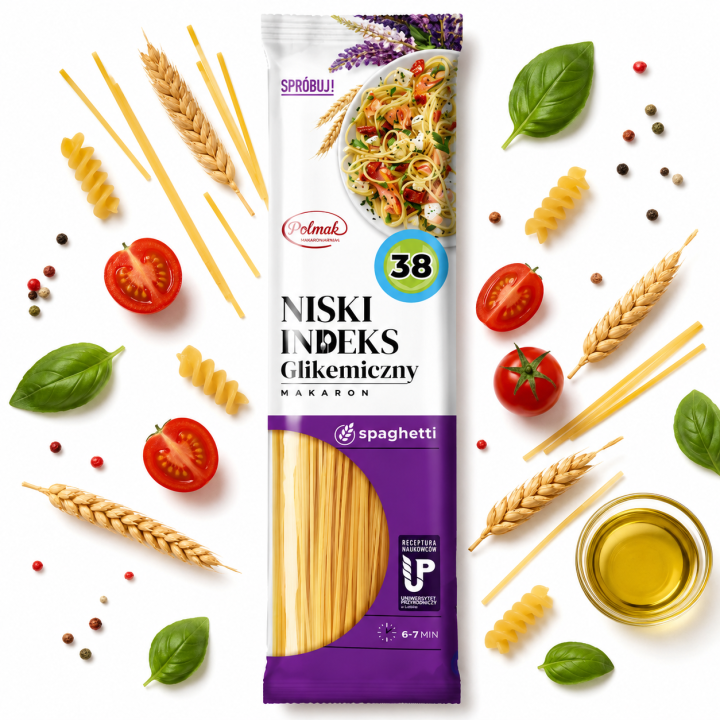Spaghetti Niski Indeks Glikemiczny 250 g POLMAK – Makaron IG 38