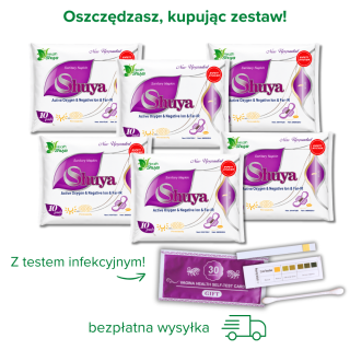 Podpaski dzienne Shuya Health chłonne i bawełniane - zestaw 6 opakowań BEZPŁATNA DOSTAWA