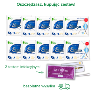 Podpaski Nocne Shuya Health – Zestaw 10 Opakowań, 8 warstw ochronnych