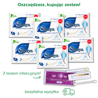 Podpaski Nocne Shuya Health – Naturalna Bawełna, Antybakteryjne, 8 Warstw