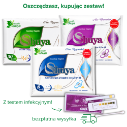 Zestaw Shuya Health - podpaski dzienne, nocne i wkładki - w zestawie TANIEJ BEZPŁATNA DOSTAWA