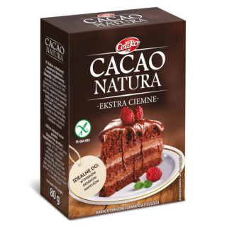 Celiko Cacao Natura Ekstra Ciemne Bezglutenowe 80 g | Kakao