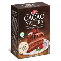 Kakao w proszku o obniżonej zawartości tłuszczu ekstra ciemne bezglutenowe 80g - CELIKO